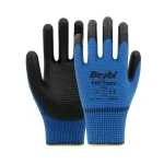 Beybi Lacivert PN5 Zebra Polyester Örme Nitril Eldiven NO: 7/S