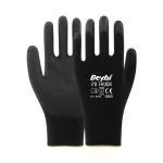 Beybi Siyah Pu Touch Poliüretan Kaplı Polyester Örme Eldiven
